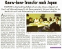 Know-How-Transfer nach Japan